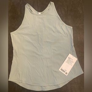 Lululemon Base Pace Tank Ribbed Size 12 Color is Silver Blue